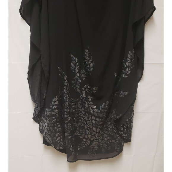 Xscape Black Sequin Formal Cape Dress Size 18W Fully Lined POE Party Cocktail - Picture 6 of 12